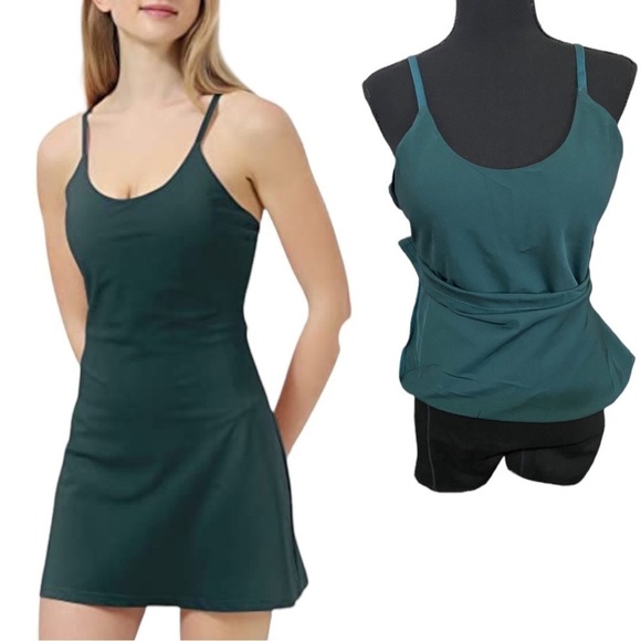 NEW Workout Exercise Dress attached Shorts, built in Bodysuit Women’s Large…NWT - Picture 16 of 16